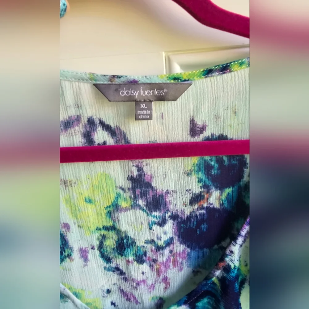 Daisy Fuentes Multicolor Ruffle Blouse - Picture 3 of 4